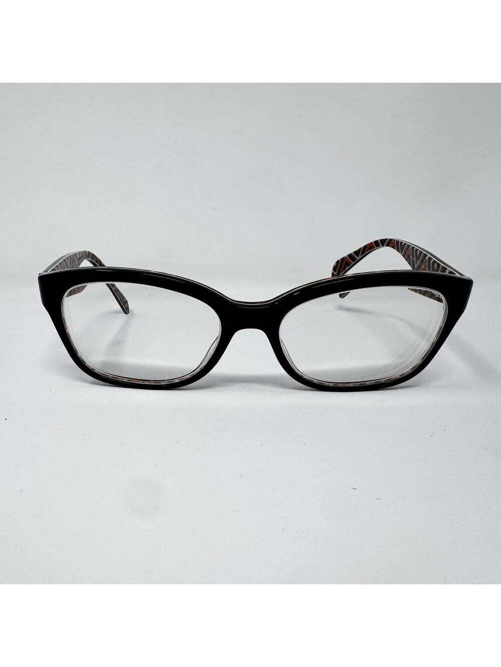Prada VPR 20P MAS-1O1 Black Tribal Print Eyeglass Frames 54-17-140